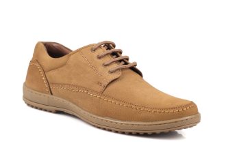 Leather Lace-Up Shoes-TR-6514 Tan